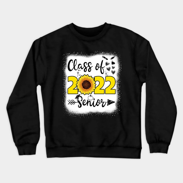 Senior Class of 2022 Bleached Sunflower Graduation Gift Crewneck Sweatshirt by mohazain